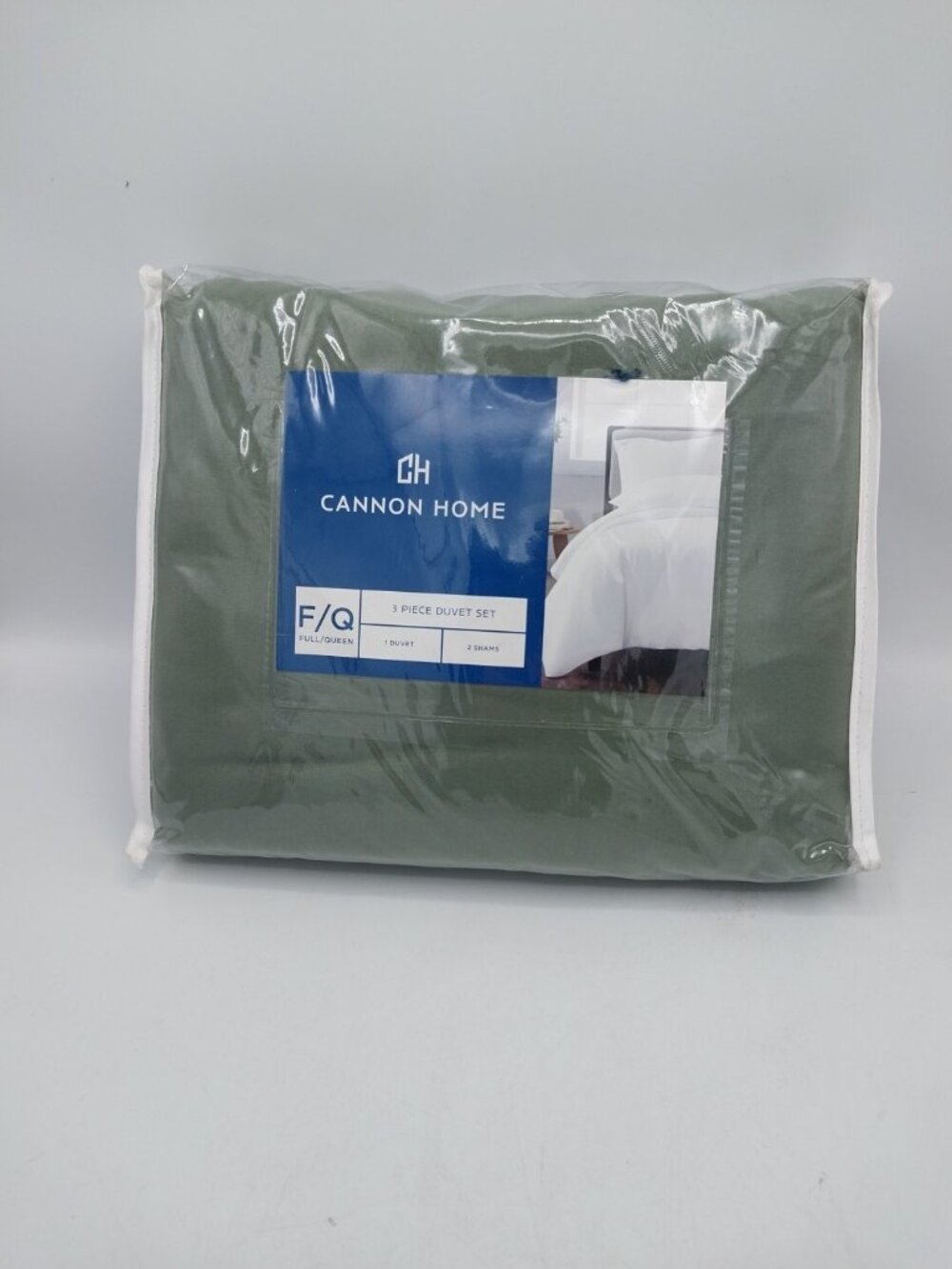 Cannon Home Green Heritage Solid Duvet Cover Set - Full / Queen